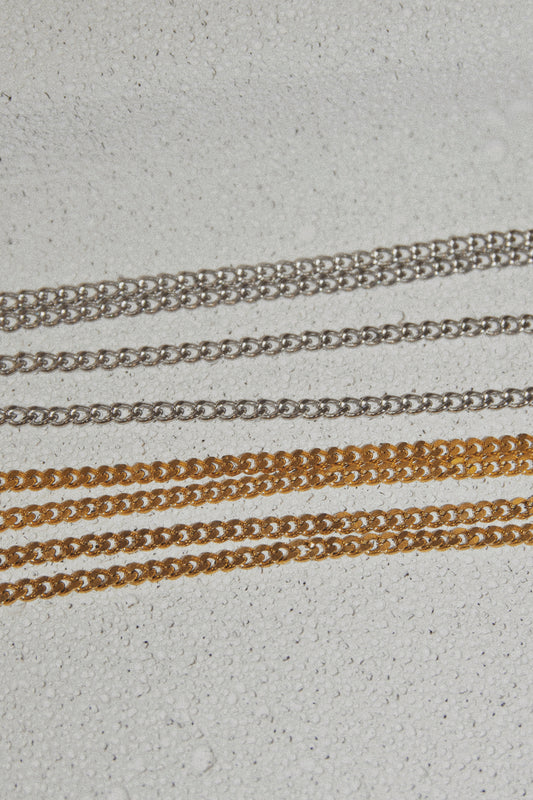 Basic 3mm Curb Chain Necklace