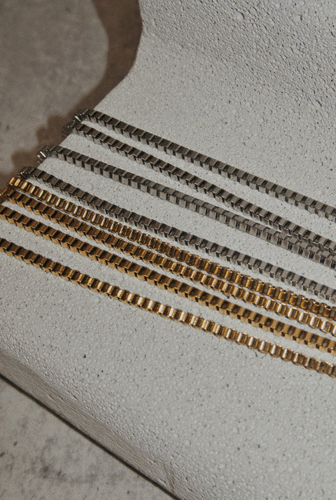 Basic 3mm Square Chain Necklace