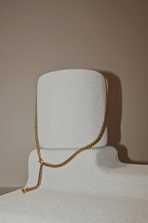 Basic 3mm Square Chain Necklace