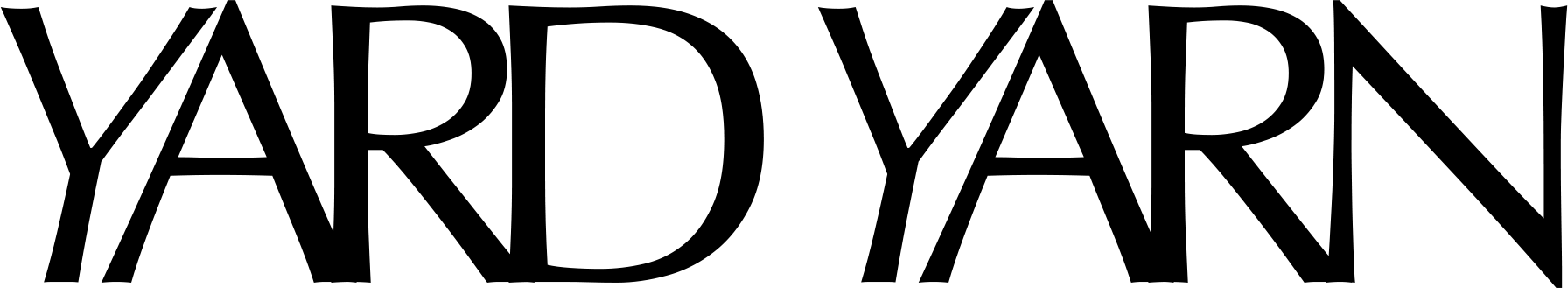 Black 'YARD YARN' logo 