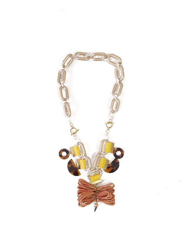 Jada Necklace in Honey - YARD YARN - Handmade Jewellery - Singapore