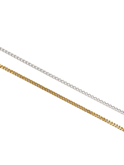 Basic 3mm Curb Chain Necklace