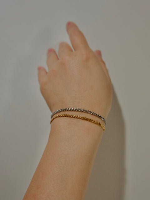 Basic 3mm Curb Chain Bracelet