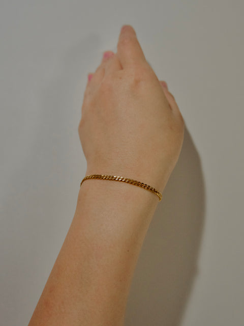 Basic 3mm Curb Chain Bracelet