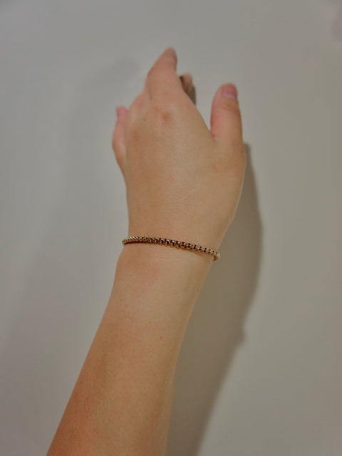 Basic 2mm Box Chain Bracelet