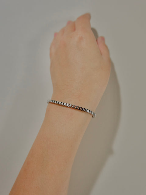 Basic 3mm Square Chain Bracelet