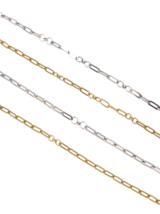 Petite Ring Paper Clip Chain Necklace